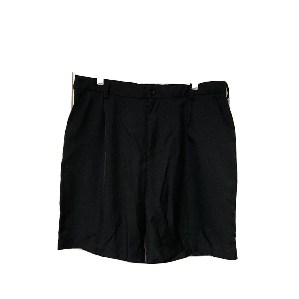 Slazenger Golf Shorts Men's Size 36 Black 8" Inseam Flat Front Polyester
